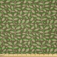 thumbnail image 2 of Ambesonne Leaves Fabric by the Yard Microfiber, Antique Leafy Branches, 1 Yard, Pale Brown and Khaki, 2 of 2