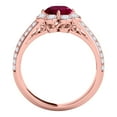 thumbnail image 4 of Aonejewelry 1.25 Ct. Halo Ruby and Diamond Engagement Ring In 14k Solid Rose Gold, 4 of 4