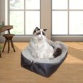 thumbnail image 1 of Alfombrilla para gatos 2 en 1 impermeable para otoño e invierno, cama cálida para perros para el suelo del hogar (negro), 1 of 8