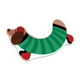 thumbnail image 2 of Zynviq Dog Bathroom Rugs 15.1" X 25.6" Bath Rugs Animals Diatom Ooze Washable U-Shaped Absorbent Green Small Rug for Toilet, 2 of 6