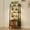 Brown, variant on HRYGD Plant Stand Indoor with Grow Lights 4Tier 48.2" Metal Wood Ladder Shelf with Drawer White