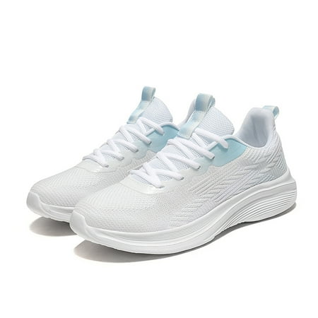 XDDST Womens Flats Comfortable Dressy Women Sneakers Fashionable Couple Style New Pattern Color Blocking Summer Mesh Breathable and Comfortable Flat Bottom Lace Up Casual Shoes