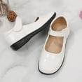 thumbnail image 4 of eczipvz Girls Size 2 Dress Shoes Mary Jane Low Heel Princess Flower Wedding Flats Glitter Shoes White,4.5, 4 of 4