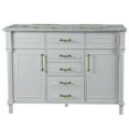 thumbnail image 5 of Bellaterra Home 800632-48DGD-WH 48 in. Double Vanity with Carrara Marble Top, White, 5 of 7