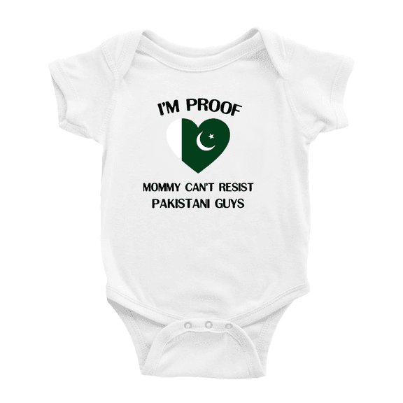 I'm Proof Mommy Can't Resist Pakistani Guys Cute Baby Romper Bodysuit For Boy Girl (White, 3-6 Months)