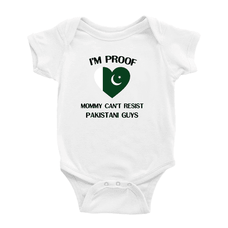 

I m Proof Mommy Can t Resist Pakistani Guys Cute Baby Romper Bodysuit For Boy Girl (White 12-18 Months)