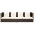 thumbnail image 3 of vidaXL Patio Couch Outdoor Sunlounger with Cushion Backyard Sunbed Poly Rattan, 3 of 29