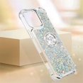 thumbnail image 3 of Liquid Quicksand Case for iPhone 16 Pro Max 6.9" with Diamond Kickstand, Soft TPU Luxury Fun Glitter Sparkle Flowing Clear Bling Cover Case for Apple iPhone 16 Pro Max. -Silver, 3 of 14