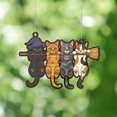 thumbnail image 2 of Lotusprinthandmade Halloween Cat Witch Hat Broom Custom Shape Window Hanging Acrylic Ornament (6x6), Halloween Acrylic Ornament, 2 of 4