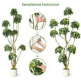 thumbnail image 5 of 5ft/6ft/7ft  Tall Fake Plant Indoor,Artificial Umbrella Schefflera Tree in White Pot with Multiple Trunks Design, Faux Floor Tree Fake Trees for Home Offices Porch Decor, 5 of 9