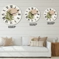 thumbnail image 4 of Designart 'Abstract Sun And Moon With Green Leaf Ii' Modern Wall Clock, 4 of 5