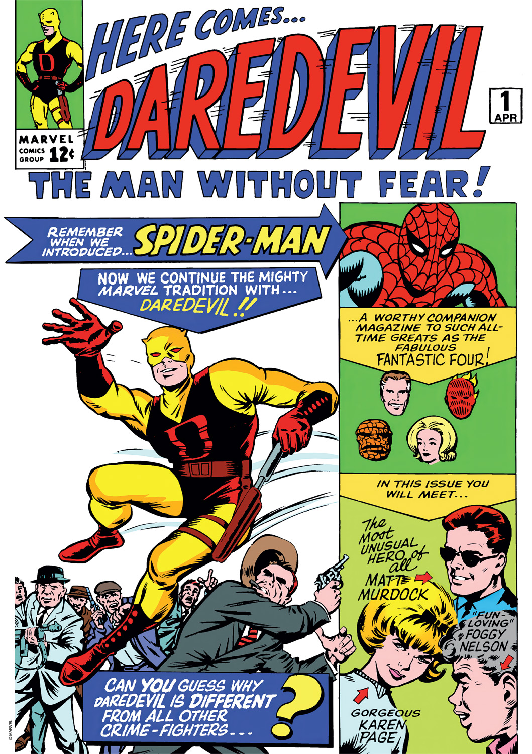 Buffalo Games Marvel - Here Comes Daredevil 500-Piece Interlocking Jigsaw Puzzle for Adults Ages 14-99 Years