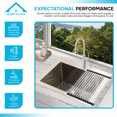 thumbnail image 3 of KBFmore 25 inch Single Bowl Under Mount Top Mount Laundry Utility Sink 4 Pieces Sink Accessories, 3 of 12