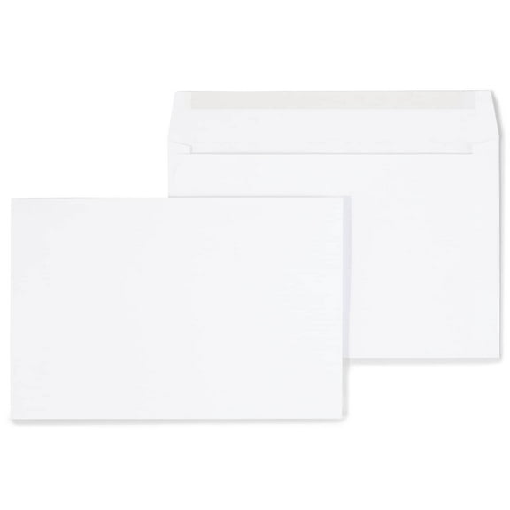 Staples Gummed Flap Side-Opening Booklet Envelopes 6" x 9" White Wove 250/BX 472852