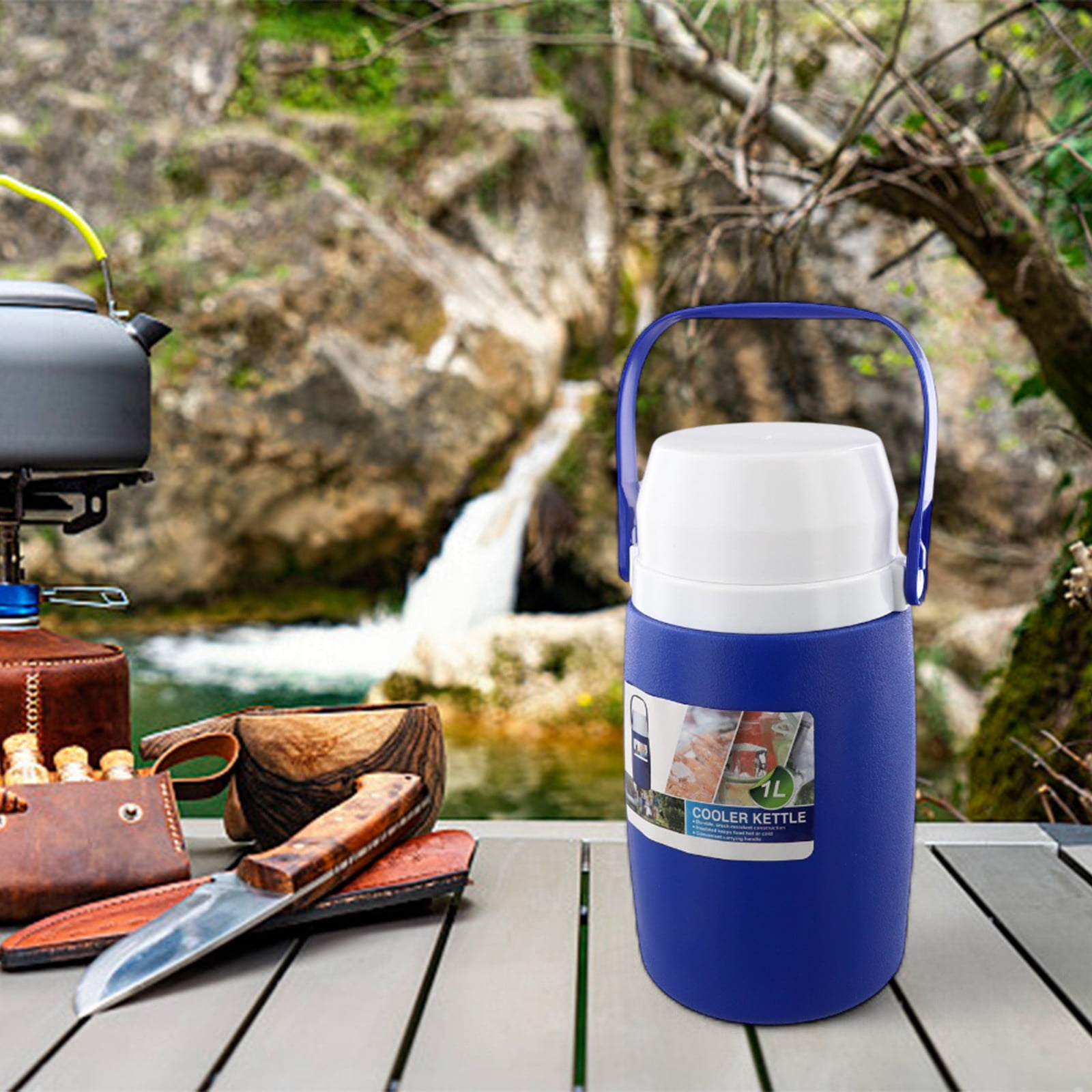 1L Portable Water Cooler Insulated Sports Water Jug W/ Handle For Camping Picnic
