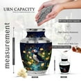 thumbnail image 2 of KARYLIZ Puffins Decorative Urns - Large Urn For Human Ashes Male & Female - 200 Cubic Inches - Blue Memorial Cremation Urn Human Ashes - Flowers Funeral Urns For Man & Women with Velvet Bag (10inch), 2 of 7