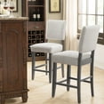 thumbnail image 4 of Leick Home Set of 2 Counter Bar Stools with High Density Foam Seating, Heather Gray and Black Bean Finish, 4 of 16