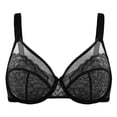 thumbnail image 4 of Minimizer Bras for Women Full Coverage Underwire Bras Plus Size Lifting Floral Lace Bra 48C, 4 of 4