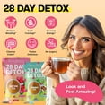 thumbnail image 4 of SkinnyBoost 28 Day Detox Tea Kit-1 Daytime Hibiscus (28 Bags) 1 Evening Apple Cinnamon(14 Bags) Non GMO, Vegan, All Natural, Green Tea and Herbal Teas for Natural Detox and Cleanse, Reduce Bloating, 4 of 6