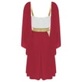 thumbnail image 4 of Aislor Womens Greek Toga Costume for Halloween Cosplay Costume Chiffon Sleeveless Dress Outfits Burgundy M, 4 of 7