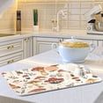 thumbnail image 6 of Dish Drying Mat Kitchen Counter Mushroom Fallen Leaves Dishes Drainer Pad Absorbent Microfiber Reversible 16"x18", 6 of 7