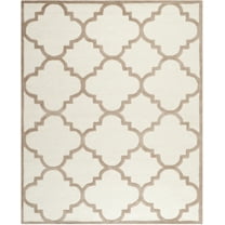 SAFAVIEH Cambridge Justine Geometric Wool Area Rug, Ivory/Beige, 9' x 12'