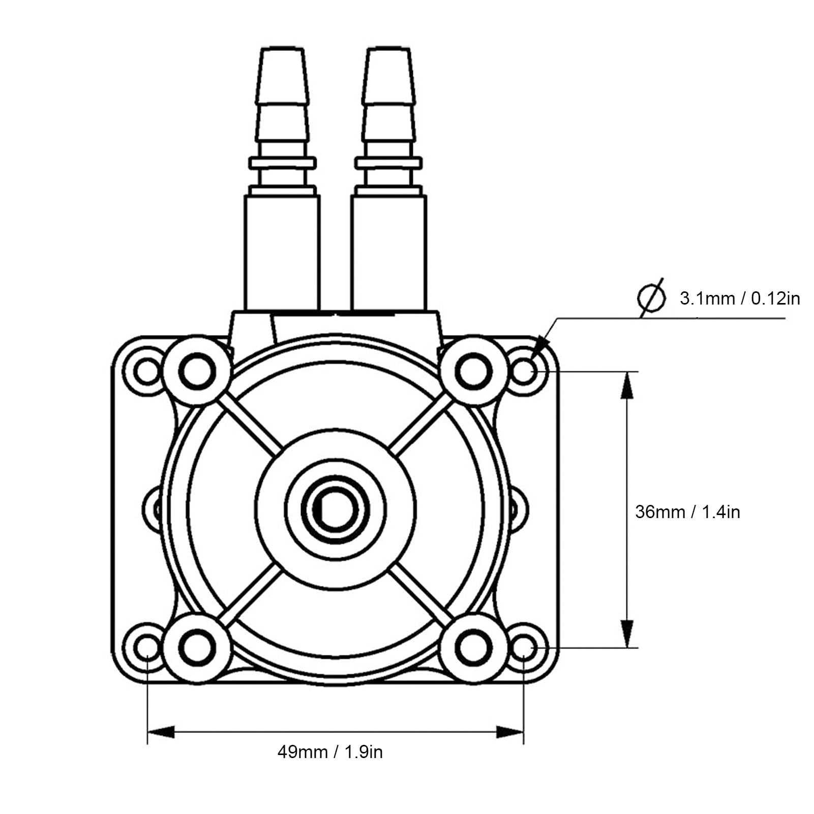 NFTIGB Peristaltic Liquid Dosing Pump 300ml/min with DC Brushed Motor for Aquarium Laboratory and Industrial Applications 12V 4.72 inches / 12 cm