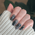 thumbnail image 6 of Olive & June Instant Mani Medium Oval Press-on Nails, Matte Black Cats, 42 Pieces, 6 of 8