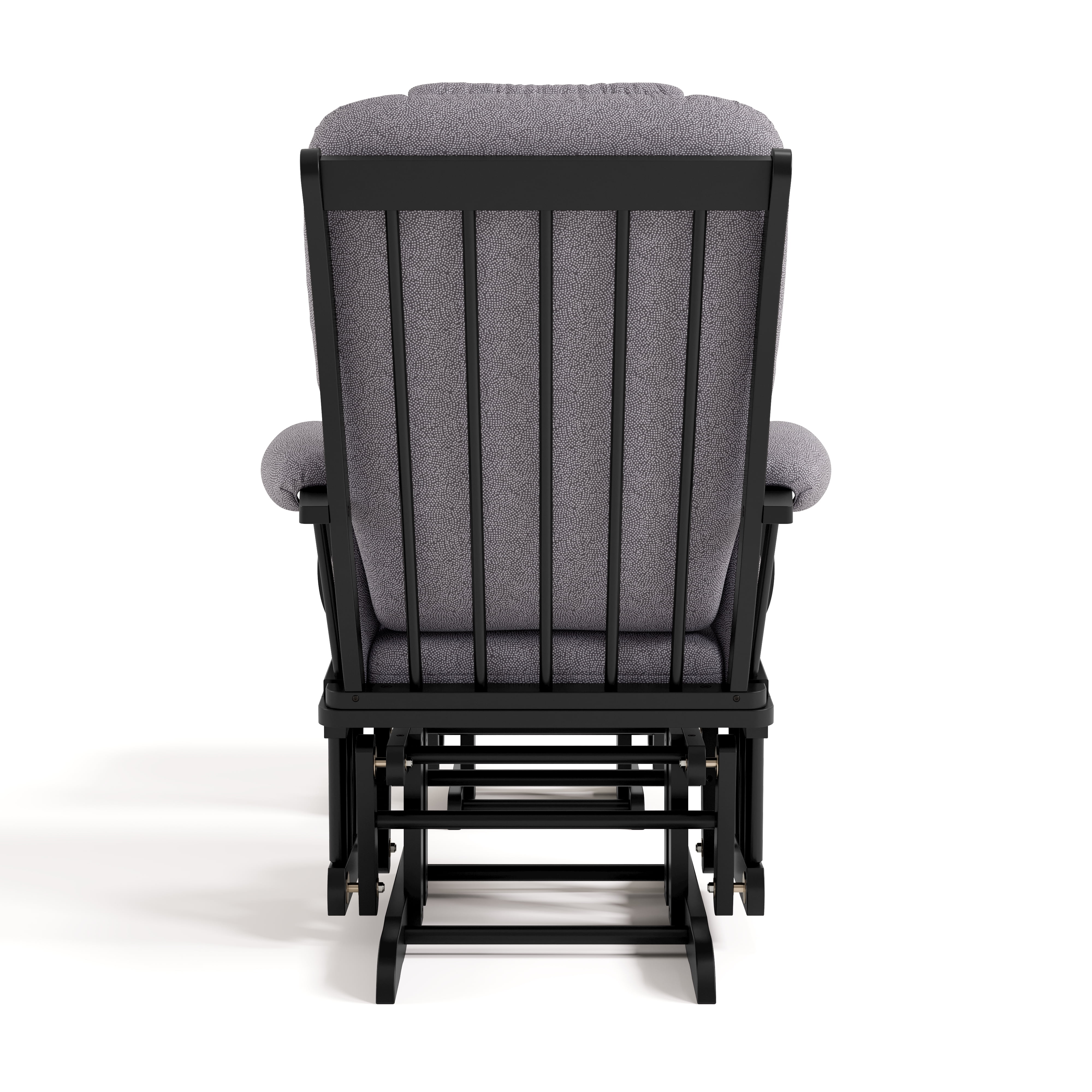 Storkcraft Tuscany Infant Nursery Glider & Ottoman Black with Gray Swirl