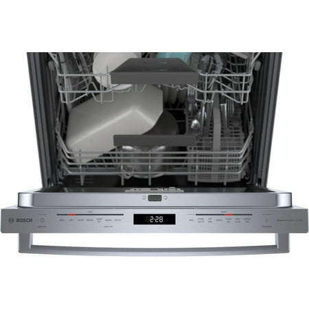 Bosch - 800 Series 24” Top Control Smart Built-In Stainless Steel Tub Dishwasher with Flexible 3rd Rack - Stainless Steel