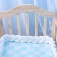 thumbnail image 4 of Bebé Trenzado Cuna Parachoques Twisted Bed Circumference Knot Raya Almohada Largo Nursery Ropa De Cama Cojín 1111Fourone MY2690, 4 of 7