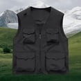 thumbnail image 2 of Stamzod Mens Vests Casual Lightweight Outdoor Cargo Vest Jacket for Fishing Work Travel Photo with Multi Pockets Black D XXL, 2 of 9