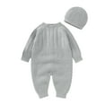 thumbnail image 3 of Vedolay Girls Jumpsuit Baby Girl Autumn 2023 Print Long Sleeve Bodysuit Grey,68, 3 of 5