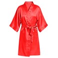 thumbnail image 4 of JOANKDMI Kids Silky Satin Robes for Girls Kimono Bathrobe Sleepwear Comfy Spa Robe with Sash Tie Casual Loungewear Nightwear for Getting Ready Bridal Party Slumber Party, 4 of 8