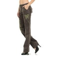 thumbnail image 3 of Womens Hipster Cargo Multi Pocket Combat Trousers Leisure Army Casual Pants with Designs, 3 of 3