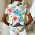 thumbnail image 4 of Fgvctg Womens Hawaiian Shirt Casual Short Sleeve Button Down Shirt Summer Beach Shirts Dressy Tropical Floral Print Top Lightweight Vacation Outfit Light Blue S, 4 of 5