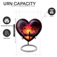 thumbnail image 2 of Yatskia Sunset Fishing Urns for Human Ashes Adult Man, Mini Cremation Urn for Ashes for Women, Large Burial Urn for Adult Ash, (Heart 8 Inch and 3 Inch), 2 of 8