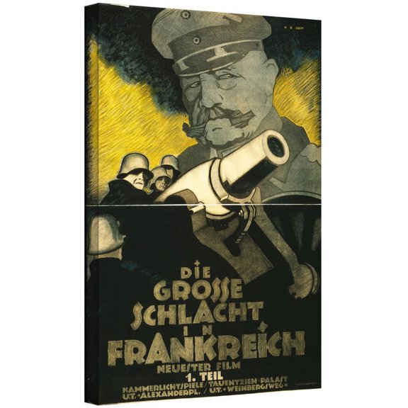 ArtWall Hans Rudi Erdt "The Great Battle In France, 1918 " Gallery-Wrapped Canvas