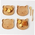 thumbnail image 5 of Toyvian Wooden Snack Plate Light Brown Food Dish with Clean Safe Natural Wood Material, 5 of 8