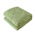 thumbnail image 2 of Fleece Blanket Fleece Blanket, Cozy Nap Blanket, Soft Throw Blanket, Plush Blanket for Couch Bed, Warm Winter Blanket, Flannel Blanket, Striped Air Conditioning Blanket Green Cozy Blanket, 2 of 6