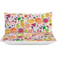 thumbnail image 3 of HAHDAXIA Fruit Summer Bedding Solid Comforter Set for All Seasons,3 Pieces(1 Comforter+2 Pillowcases),Soft Microfiber Bedding Set Full(79"x90"), 3 of 7