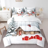 Castle Fairy Children Rustic Cabin 7-Piece King Christmas Xmas Gifts Super Cozy Bedding Comforter Set