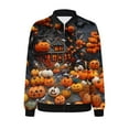 thumbnail image 5 of WXLWZYWL Womens Halloween Bomber Jacket Funny Spooky Ladies Coat Ghost Floral Graphic Cardigan Zip Up Long Sleeve Dressy Tops Moto Biker Windbreaker, 5 of 5
