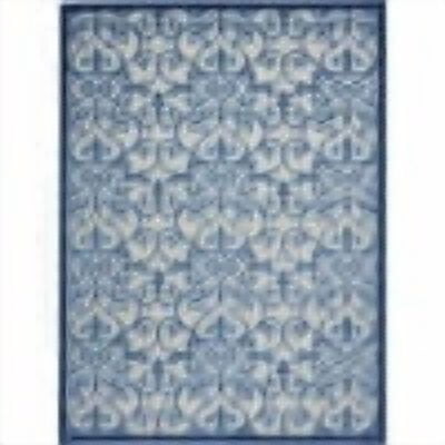 Nourison Aloha Indoor/Outdoor Grey/Blue 9'6" x 13' Area Rug, (10x13)