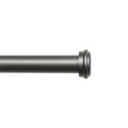 thumbnail image 5 of EXCLUSIVE HOME Topper 1" Curtain Rod and Coordinating Finial Set, Gunmetal, Adjustable 36"-72", 5 of 7