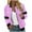 Purple, variant on QATAINLAV Womens Baseball Jackets Fashion Color Block Jogger Sport Coat Fall Casual Pocket Zipper Jacket Tops Outwear, Blue, S
