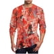 thumbnail image 2 of Blusas y camisas de manga larga con cuello redondo para hombre, camisetas casuales con estampado de moda, blusas de manga larga con cuello redondo, blusas para hombre, blusa de poliéster, 2 of 5
