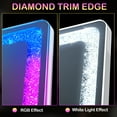 thumbnail image 3 of LVSOMT 63"x20" Full Length LED Mirror with RGB Lights, Free Standing Floor Mirror, Full Body Lighted Mirror, Wall-Mounted Mirror, Dimmable Color-Changing Lighting, White, 3 of 9