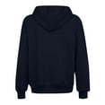 thumbnail image 5 of Tdoqot Womens Plus Size Hoodies Front Zipper- Loose Long Sleeve Casual Classic Sweatshirt Dark Blue Size 3XL, 5 of 6