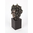 thumbnail image 2 of Veronese Design Cast Bronze Resin Medusa Head Figure on Plinth Bust Sculpture Painted Accent Art, 2 of 3